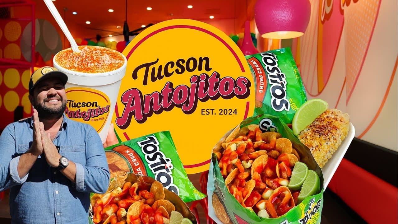 Botanas mexicanas en Downtown Tucson: Tostitos con birria y Antojitos